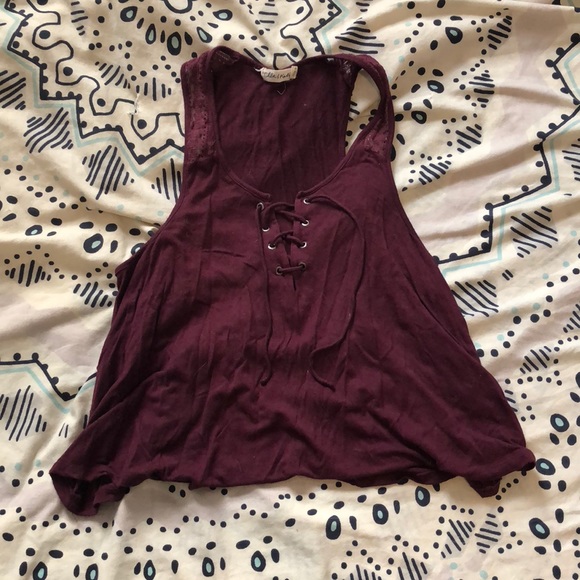 Tillys lace up tank top - Picture 1 of 1